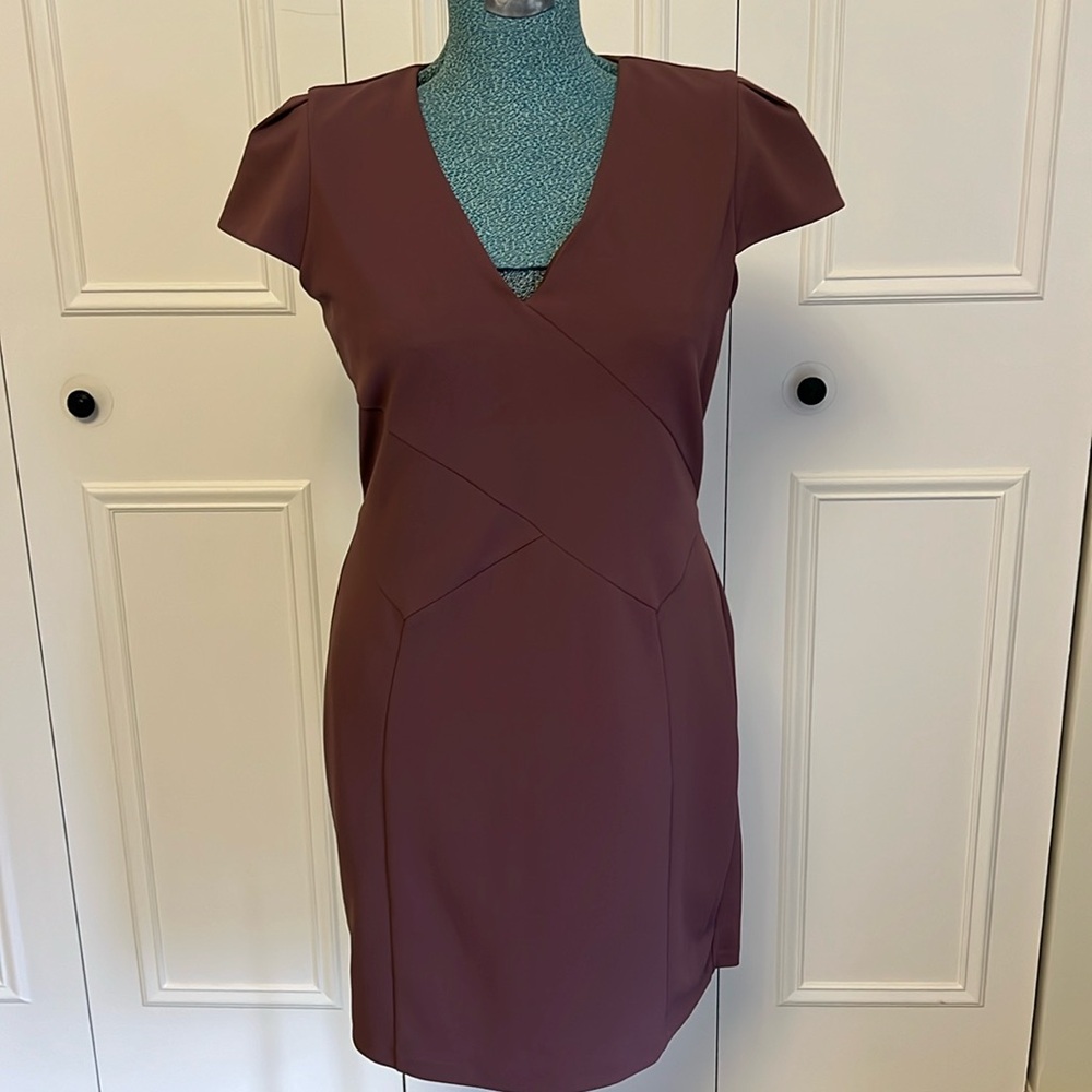 Express mauve cap sleeve dress